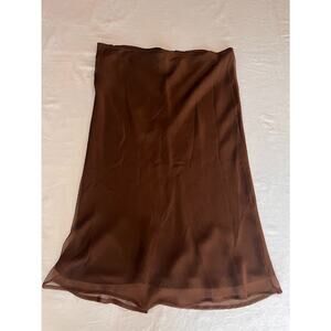 Arden B A Line Skirt Brown with Black Lining Boho Size 10
